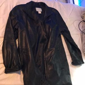 Lamb skin trench coat